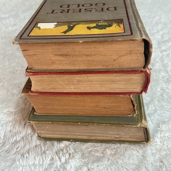 Vtg Zane Grey Lot 4 novels The Last of The Plainsmen First Edition 1908 outing - Picture 11 of 11